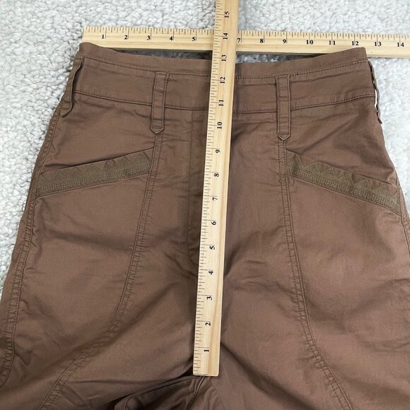 Anthropologie Ellie Embroidered Utility Pants Brown 0 - Picture 9 of 10
